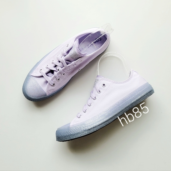 Converse Other - Converse CTAS OX Vapor Violet Glitter Youth 5.5